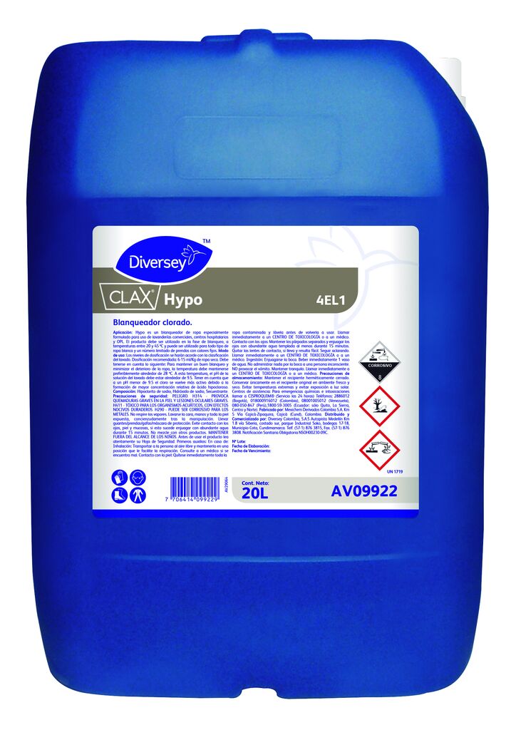 CLAX HYPO 20L - Blanqueador clorado